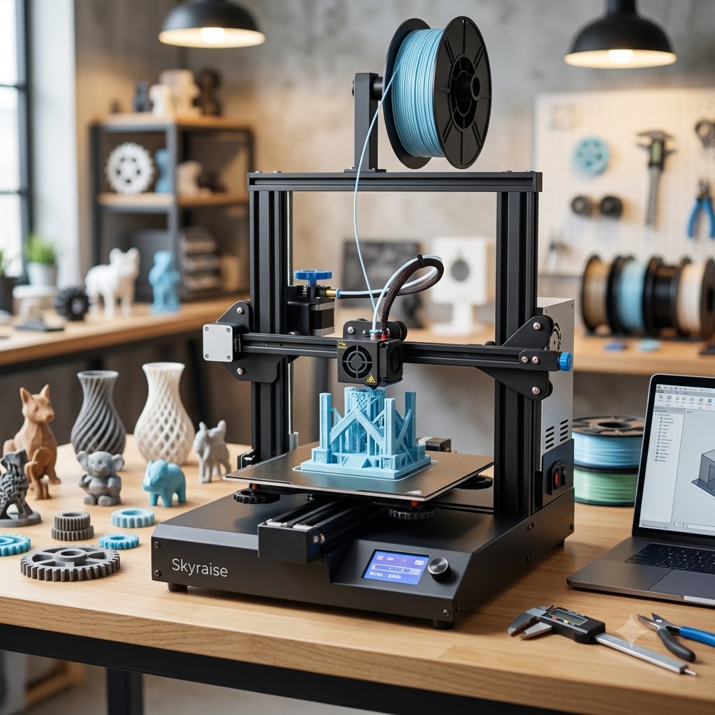 Two 3D printers side by side